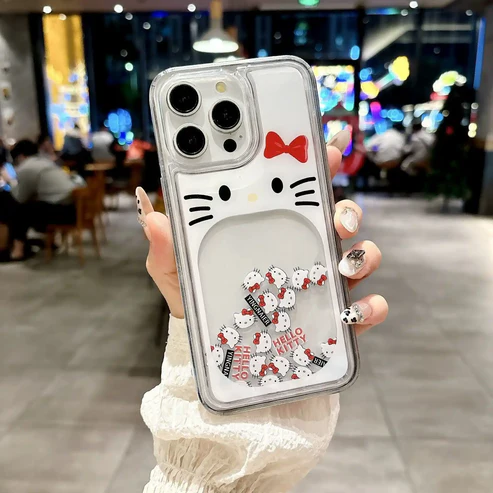 1089819832-1559688949 Hello Kitty Quicksand Case – Cute TPU Cover for iPhone - Image 1