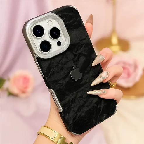 Elegant_Black_Marble_Design_iPhone_Case_Slim_Shockproof_Cover Elegant Marble Design iPhone Case - Image 1